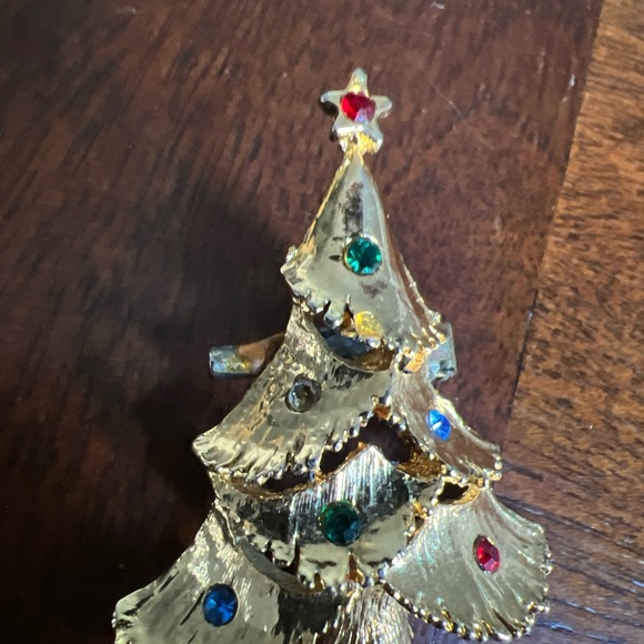 VTG FABULOUS J J JONETTE "FRUIT-SALAD" RS HOLIDAY CHRISTMAS TREE BROOCH PIN - Picture 2 of 5